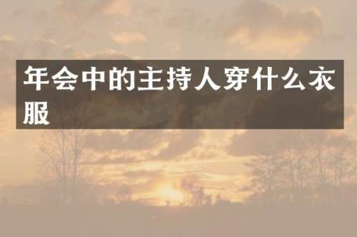年会中的主持人穿什么衣服