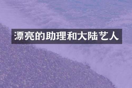 漂亮的助理和大陆艺人