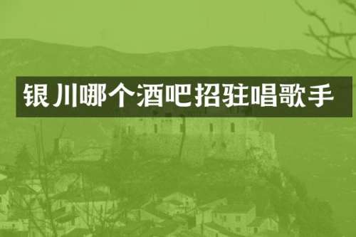 银川哪个酒吧招驻唱歌手