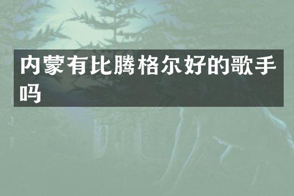 内蒙有比腾格尔好的歌手吗