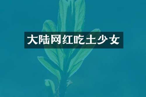 大陆网红吃土少女