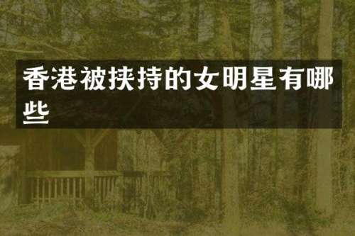 香港被挟持的女明星有哪些