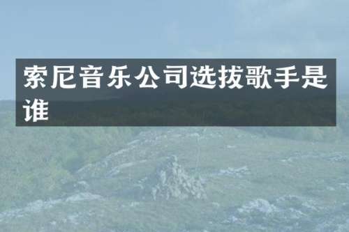 音乐公司选拔歌手是谁