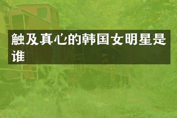 触及真心的韩国女明星是谁