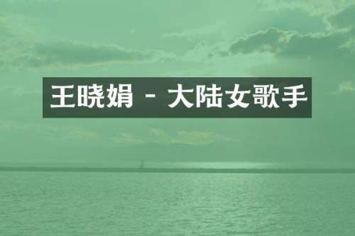 王晓娟 - 大陆女歌手