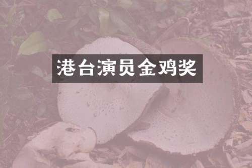 港台演员金鸡奖