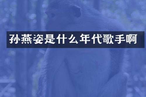 孙燕姿是什么年代歌手啊