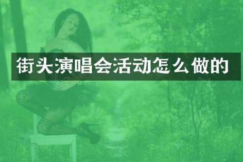 街头演唱会活动怎么做的