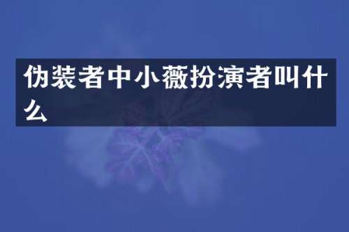 伪装者中小薇扮演者叫什么