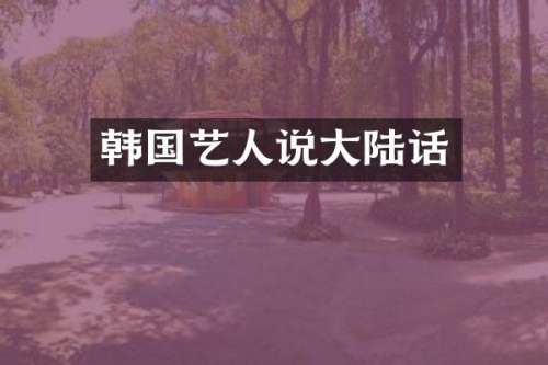 韩国艺人说大陆话