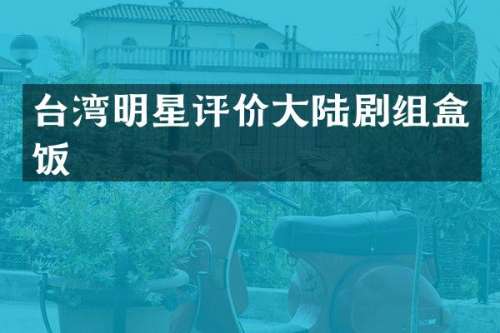 台湾明星评价大陆剧组盒饭