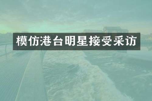 模仿港台明星接受采访