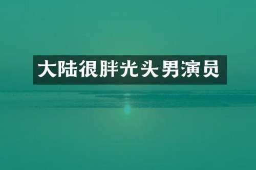 大陆很胖光头男演员