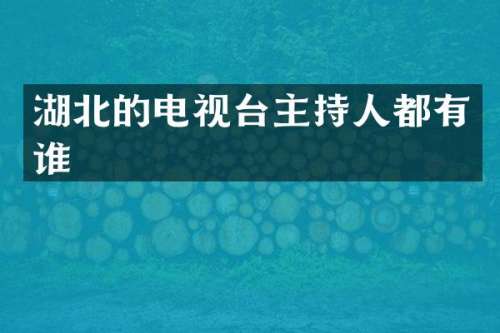 湖北的电视台主持人都有谁