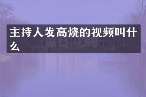 主持人发高烧的视频叫什么