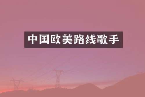 中国欧美路线歌手