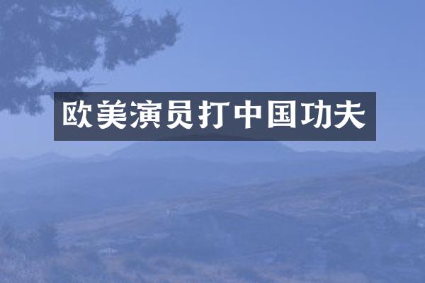 欧美演员打中国功夫