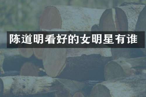 陈道明看好的女明星有谁