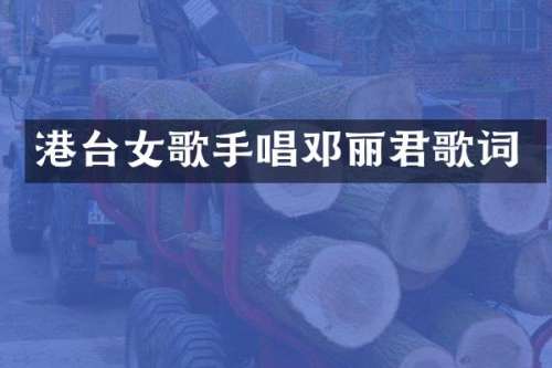 港台女歌手唱邓丽君歌词
