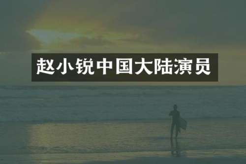 赵小锐中国大陆演员