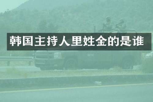 韩国主持人里姓金的是谁