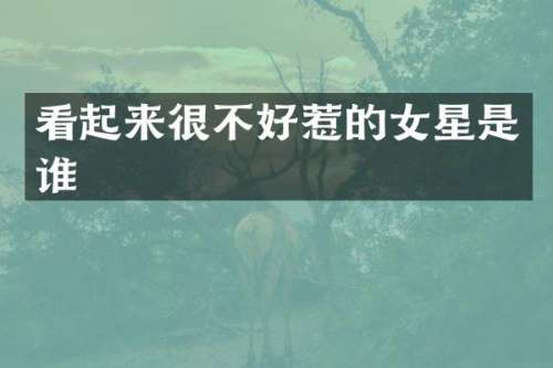 看起来很不好惹的女星是谁