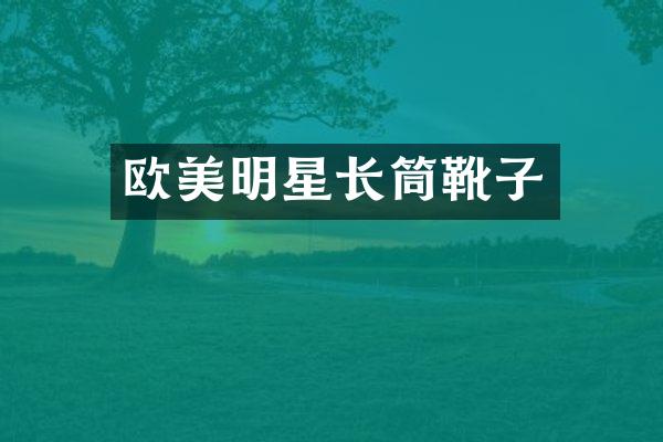 欧美明星长筒靴子
