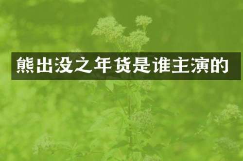 熊出没之年货是谁主演的