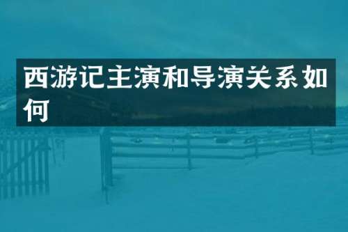 西游记主演和导演关系如何