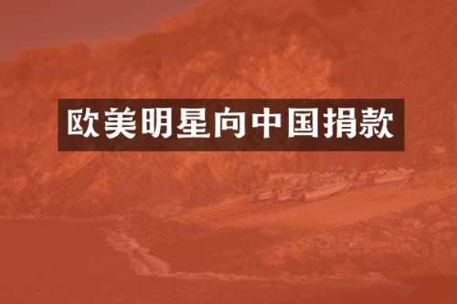 欧美明星向中国捐款