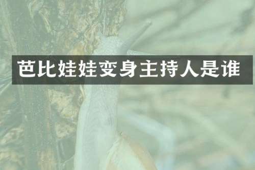 芭比娃娃变身主持人是谁