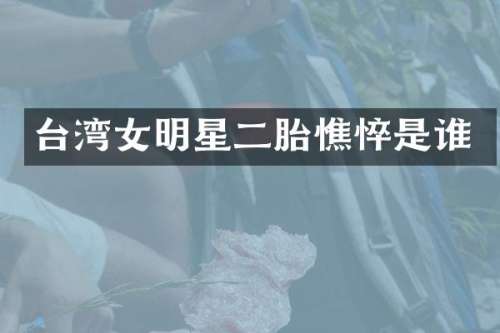 台湾女明星二胎憔悴是谁