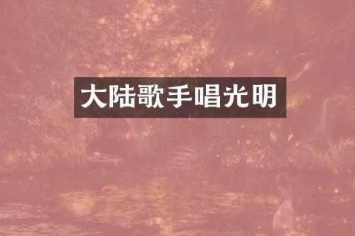 大陆歌手唱光明