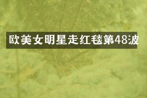 欧明星走红毯第48波