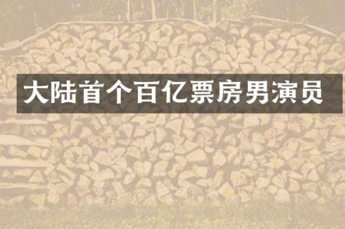 大陆首个百亿票房男演员