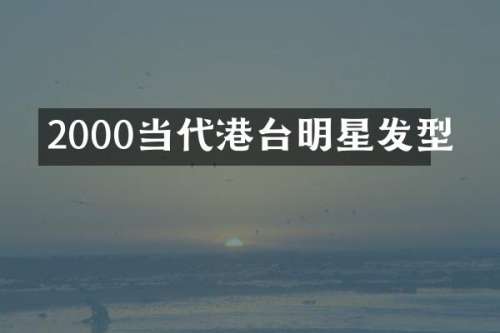 2000当代港台明星发型