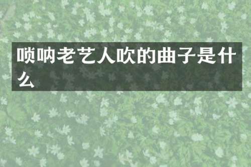 唢呐老艺人吹的曲子是什么