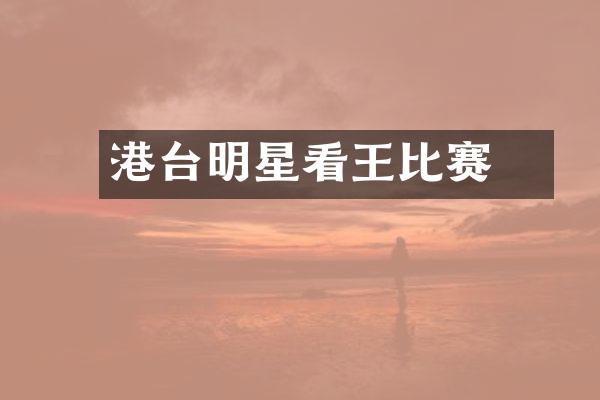 港台明星看王濛比赛