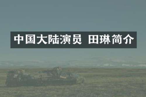 中国大陆演员 田琳简介
