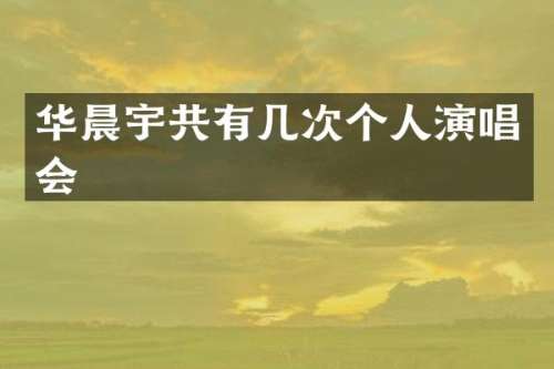 华晨宇共有几次个人演唱会
