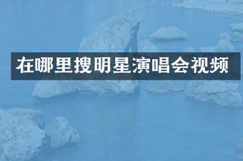在哪里搜明星演唱会视频