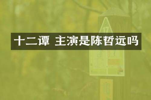 十二谭 主演是陈哲远吗