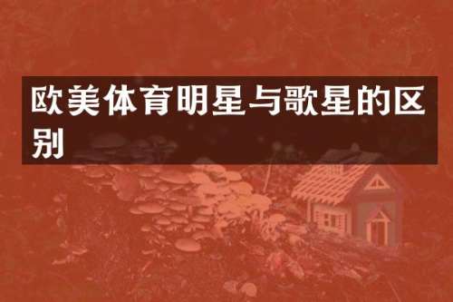 欧美体育明星与歌星的区别