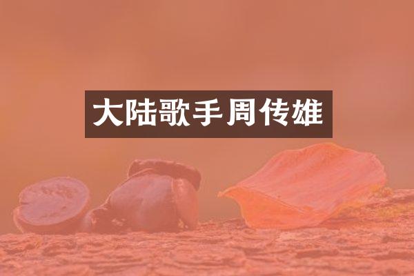 大陆歌手周传雄