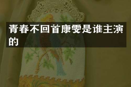 青春不回首康雯是谁主演的
