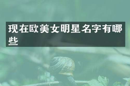 现在欧明星名字有哪些