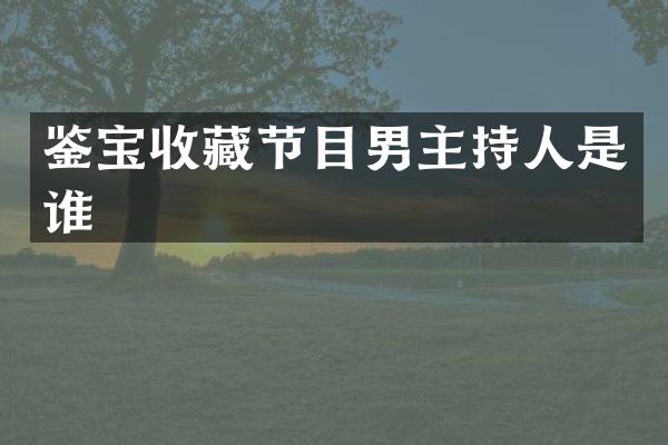鉴宝收藏节目男主持人是谁