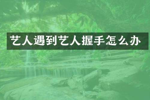 艺人遇到艺人握手怎么办