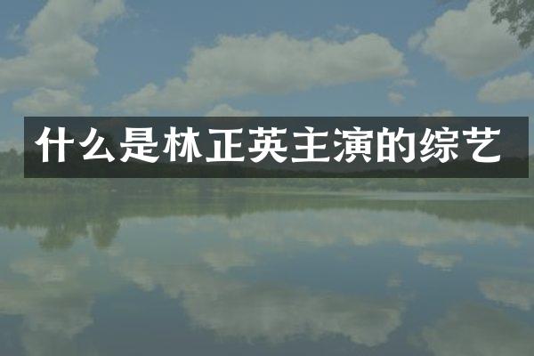 什么是林正英主演的综艺