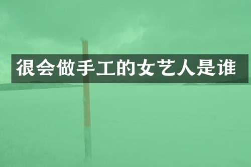 很会做手工的女艺人是谁